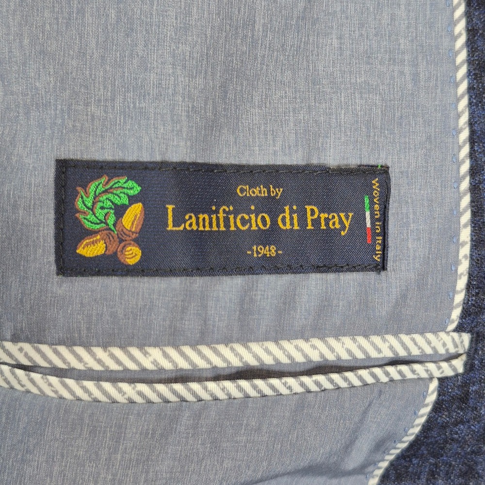 Joseph Abboud Blazer Mens 50R Blue Plaid Virgin Wool Lanificio di Pray - Picture 4 of 12